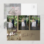 Foto Floral Rustic Floral Wedding Dank je Briefkaart (Voorkant / Achterkant)