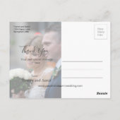 Foto Floral Rustic Floral Wedding Dank je Briefkaart (Achterkant)