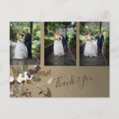 Foto Floral Rustic Floral Wedding Dank je Briefkaart (Voorkant)