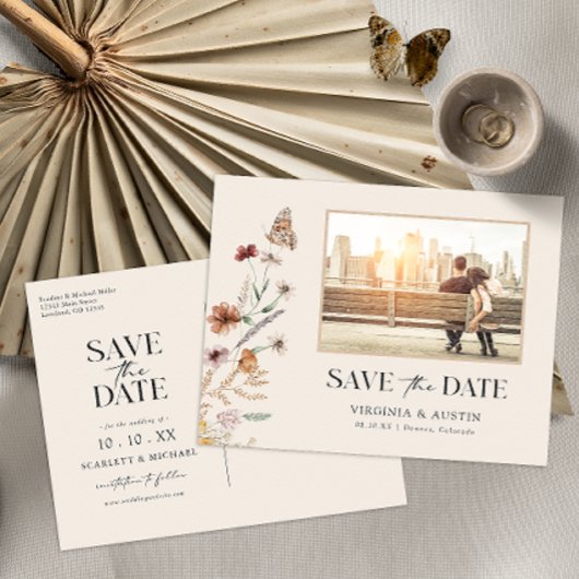 Foto Floral Save the Date Briefkaart