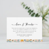 Foto Floral Script Funeral Bedankkaart (Staand voorkant)