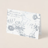 Foto Floral Silver Foil Wedding Ceremony Folie Ca Folie Kaarten (Voorkant)