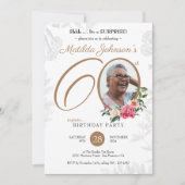 Foto Floral Surprise 60ste verjaardag Kaart (Voorkant)