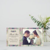 Foto Floral Waterverf Roos Weddenschap Bedankt (Staand voorkant)