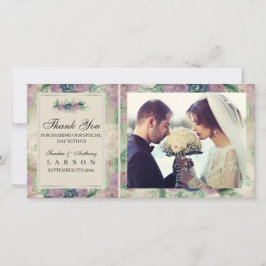 Foto Floral Waterverf Roos Weddenschap Bedankt