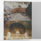  Foto Floral Weddenschap Drieluik Uitnodiging (Binnenzijde eerst)