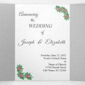  Foto Floral Weddenschap Drieluik Uitnodiging (Binnenkant midden)