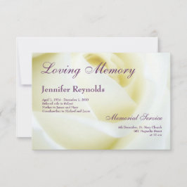 Foto Floral White Rose Funeral of Memorial Aankondiging