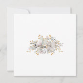 *~* FOTO Floral Wreator Gold Wedding Save the Date (Achterkant)