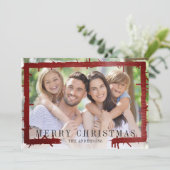 Foto Folie Lijst Merry Kerstmis Feestdagenkaart (Staand voorkant)