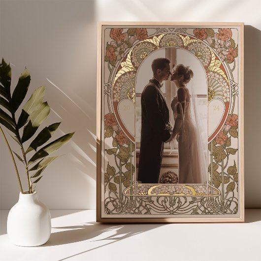 foto Folie Poster Art Nouveau bruiloft