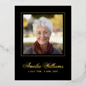 Foto folie rand sympathie zwart dank u kaart (Voorkant)