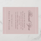 Foto folie stoffige roos sympathie dank u kaart (Achterkant)