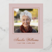 Foto folie stoffige roos sympathie dank u kaart (Voorkant)