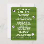 Foto football Birthday Party Kaart (Achterkant)