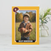 Foto Football Party Verjaardag Kaart (Staand voorkant)