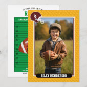 Foto Football Party Verjaardag Kaart (Voorkant / Achterkant)