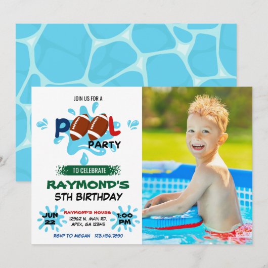 Foto Football Pool Party Kaart (Voorkant / Achterkant)