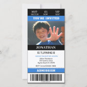 Foto Football Ticket Verjaardagsuitnodiging (Voorkant)