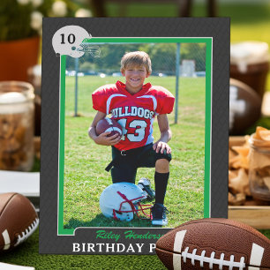 Foto Football Trading Card Birthday Party Kaart