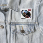 Foto Football White - Persoonlijke Button (In situ)