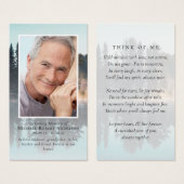 Foto Forest Memorial Prayer Card Visitekaartje (Voorkant /achterkant)