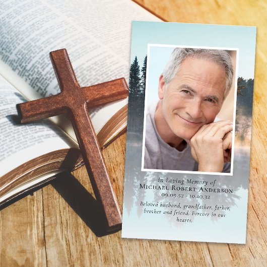 Foto Forest Memorial Prayer Card Visitekaartje