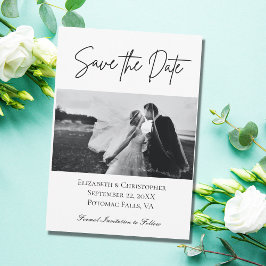 Foto Formeel Elegant Klassieke Trouw Save The Date