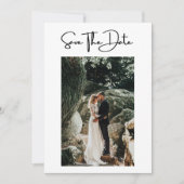 Foto: formeel elegant modern huwelijk sparen de da save the date (Voorkant)