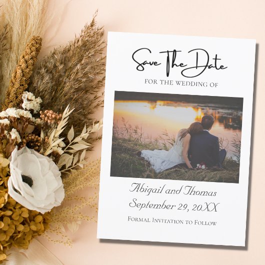 Foto formeel elegant modern rendy sparen de datum