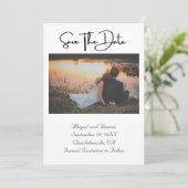 Foto Formeel Elegant Modern Trendmatig Chic Save The Date (Staand voorkant)