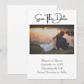 Foto Formeel Elegant Modern Trendmatig Chic Save The Date (Voorkant / Achterkant)