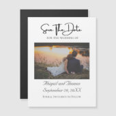 Foto formeel elegant modern trendy Save The Date (Voorkant / Achterkant)