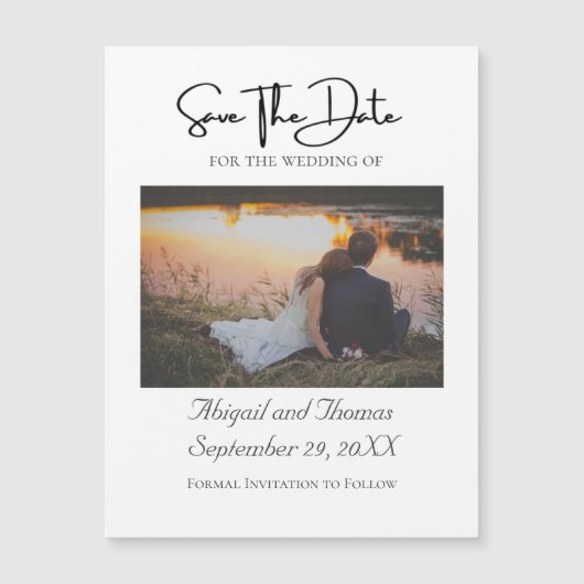Foto formeel elegant modern trendy Save The Date (Voorkant)
