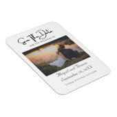 Foto formeel elegant trendy moderne Save The Date Magneet (Rechterzijde)