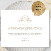 Foto, Formeel Monogram, Liefde en Dankbaarheid Bru Bedankkaart