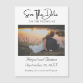 Foto formeel Trendy Magnetic Save the date Kaart (Voorkant)