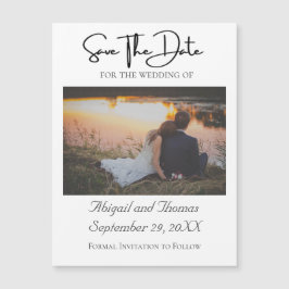 Foto formeel Trendy Magnetic Save the date Kaart