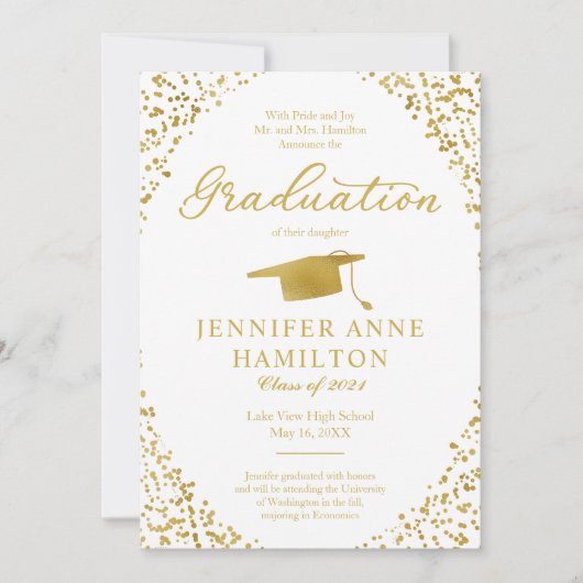 Foto Formele Afstuderen aankondiging van ouders (Voorkant)