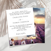 Foto formele eenvoudige luxe bruiloft kaart