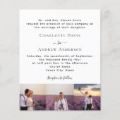 Foto formele QR RSVP budget bruiloft uitnodiging (Voorkant)