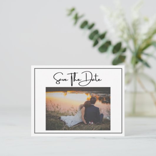 Foto Formele Verloving Wedding Save the date Briefkaart (Staand voorkant)