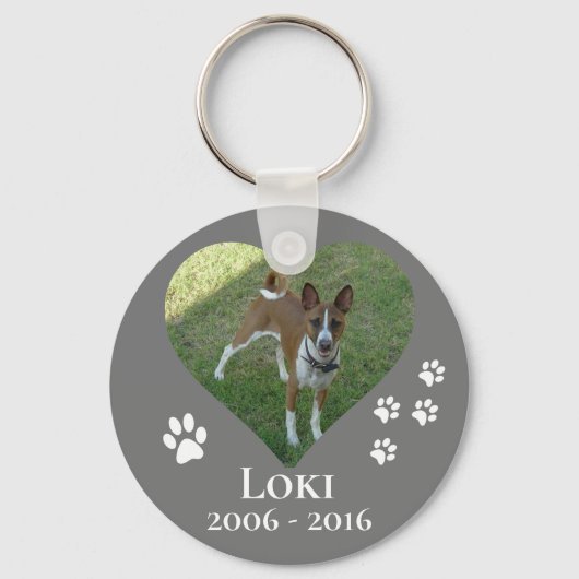 Foto foto Memorial Aanpassen foto van hart Sleutelhanger (Voorkant)
