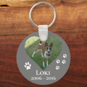 Foto foto Memorial Aanpassen foto van hart Sleutelhanger (Voorkant)