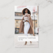 Foto foto QR Code Social Media Icons Visitekaartje (Voorkant)