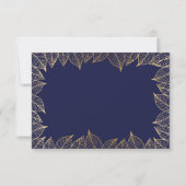 Foto Foto: Verloving Weddenschap Navy Gold Bedankkaart (Achterkant)