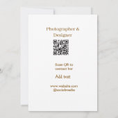 Foto fotograaf ontwerper scan QR-code bedrijf Kaart (Achterkant)