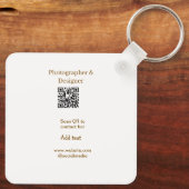 Foto fotograaf ontwerper scan QR-code bedrijf Sleutelhanger (Achterkant)
