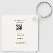 Foto fotograaf ontwerper scan QR-code bedrijf Sleutelhanger (Achterkant)