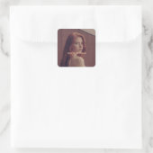Foto fotograaf ontwerper scan QR-code bedrijf Vierkante Sticker (Tas)